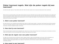 Pokertoernooiregels.nl